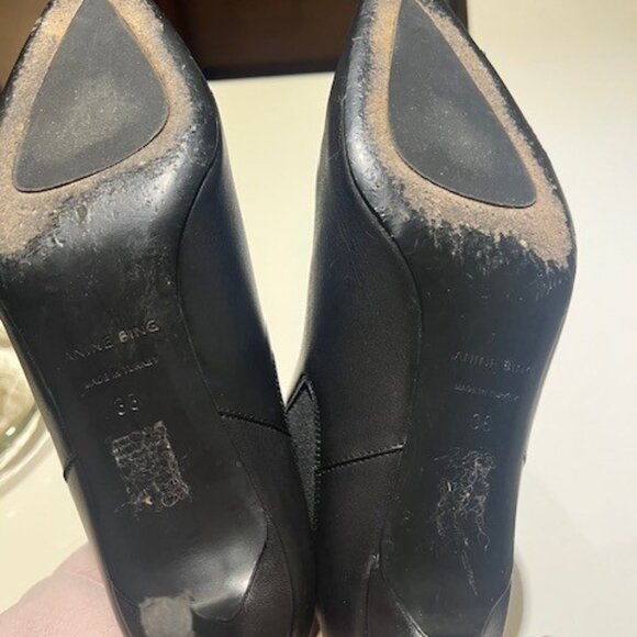 Anine Bing Black Stevie Boots - Size 38/8 - Picture 6 of 6